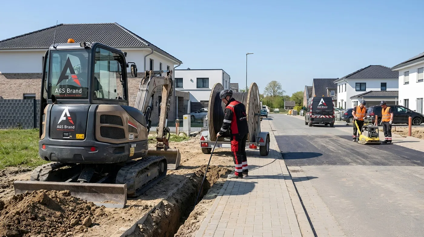 Tiefbau – Kabelverlegung im Straßenbau